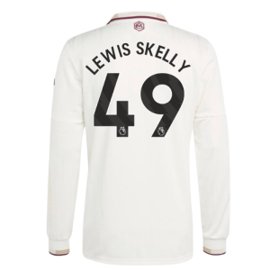 2025-2026 Arsenal Authentic Long Sleeve Third Shirt (Lewis Skelly 49)