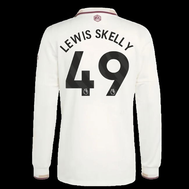 2025-2026 Arsenal Authentic Long Sleeve Third Shirt (Lewis Skelly 49)