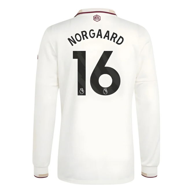 2025-2026 Arsenal Authentic Long Sleeve Third Shirt (Norgaard 16)