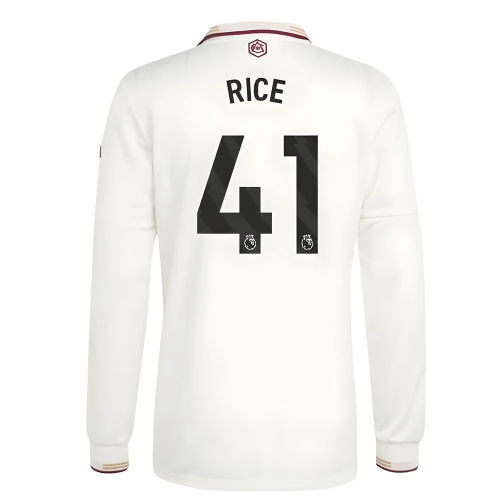 2025-2026 Arsenal Authentic Long Sleeve Third Shirt (Rice 41)