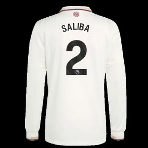 2025-2026 Arsenal Authentic Long Sleeve Third Shirt (Saliba 2)