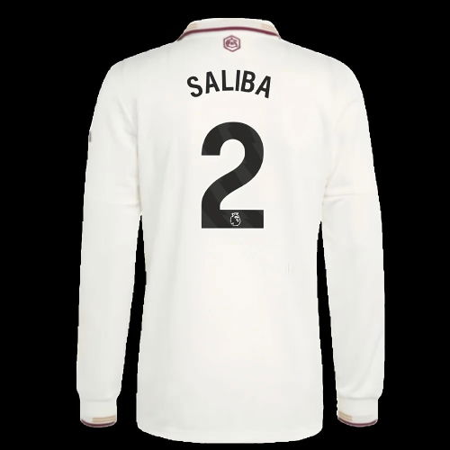 2025-2026 Arsenal Authentic Long Sleeve Third Shirt (Saliba 2)
