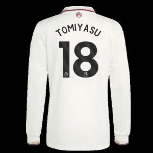 2025-2026 Arsenal Authentic Long Sleeve Third Shirt (Tomiyasu 18)