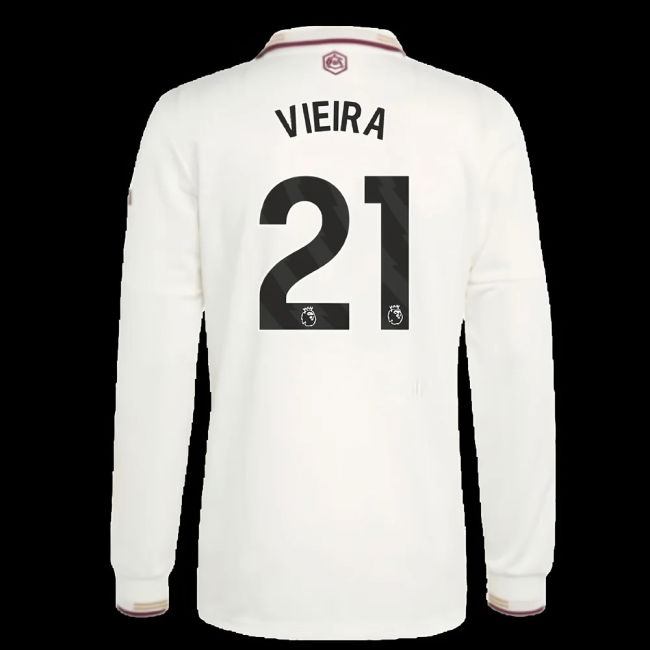 2025-2026 Arsenal Authentic Long Sleeve Third Shirt (Vieira 21)