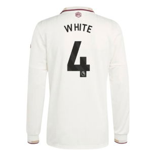 2025-2026 Arsenal Authentic Long Sleeve Third Shirt (White 4)