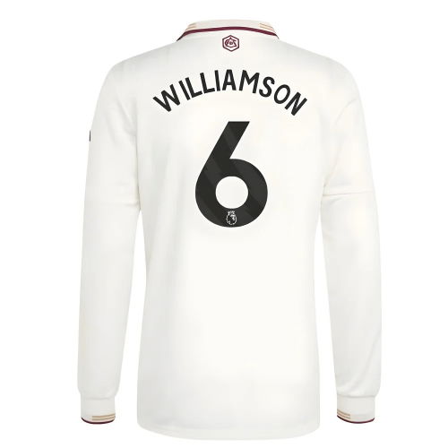 2025-2026 Arsenal Authentic Long Sleeve Third Shirt (Williamson 6)