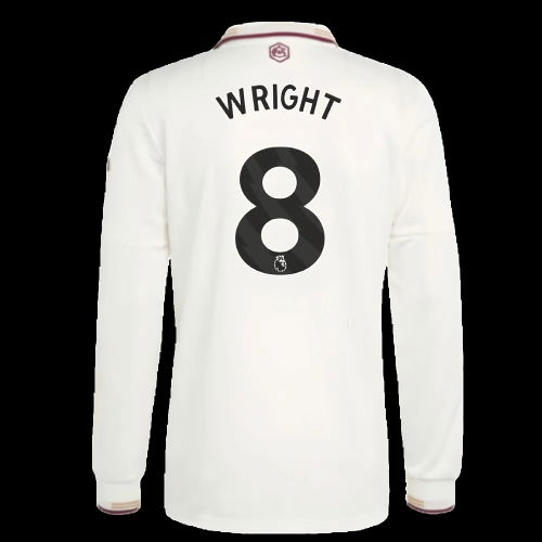 2025-2026 Arsenal Authentic Long Sleeve Third Shirt (Wright 8)