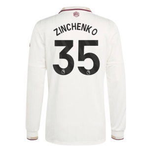 2025-2026 Arsenal Authentic Long Sleeve Third Shirt (Zinchenko 35)