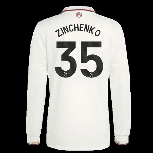 2025-2026 Arsenal Authentic Long Sleeve Third Shirt (Zinchenko 35)