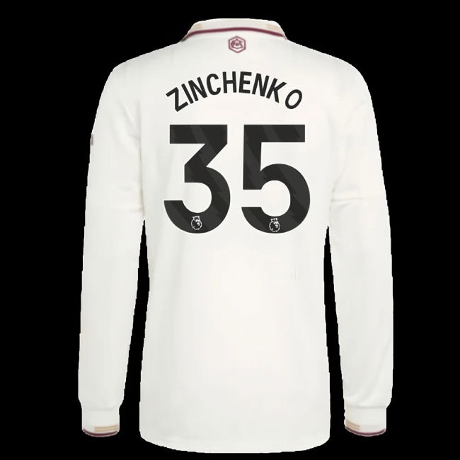 2025-2026 Arsenal Authentic Long Sleeve Third Shirt (Zinchenko 35)