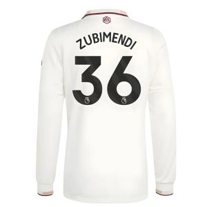 2025-2026 Arsenal Authentic Long Sleeve Third Shirt (Zubimendi 36)