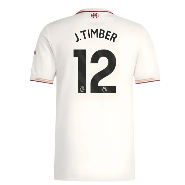2025-2026 Arsenal Authentic Third Shirt (J.Timber 12)