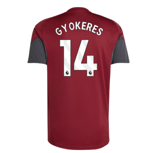 2025-2026 Arsenal EU Training Jersey (Burgundy) (Gyokeres 14)