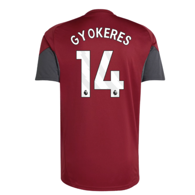 2025-2026 Arsenal EU Training Jersey (Burgundy) (Gyokeres 14)