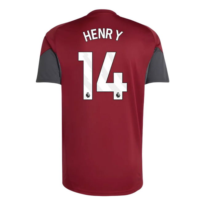 2025-2026 Arsenal EU Training Jersey (Burgundy) (Henry 14)