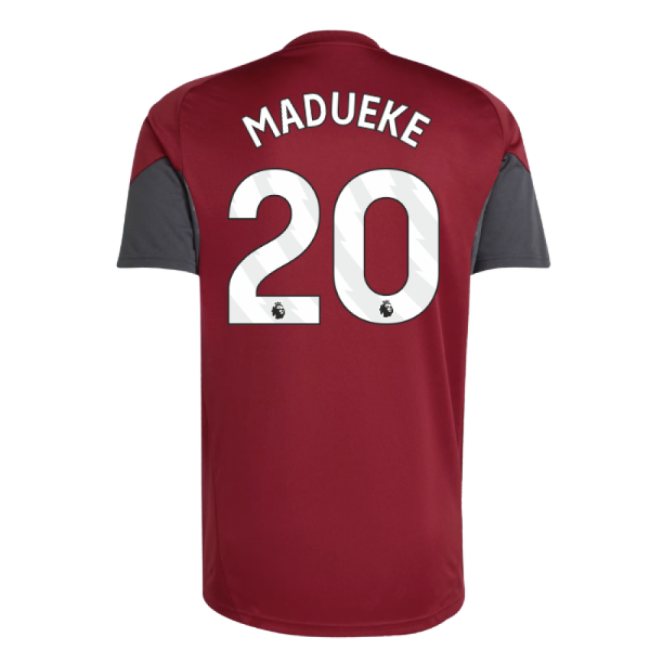 2025-2026 Arsenal EU Training Jersey (Burgundy) (Madueke 20)