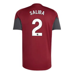 2025-2026 Arsenal EU Training Jersey (Burgundy) (Saliba 2)