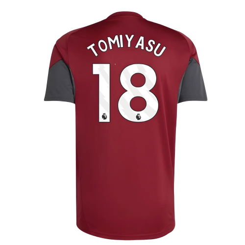 2025-2026 Arsenal EU Training Jersey (Burgundy) (Tomiyasu 18)