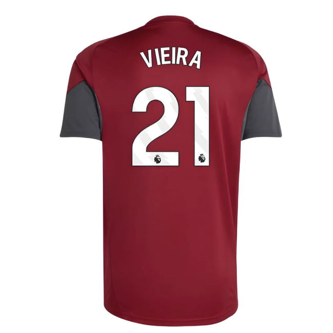 2025-2026 Arsenal EU Training Jersey (Burgundy) (Vieira 21)