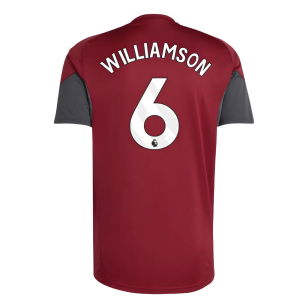 2025-2026 Arsenal EU Training Jersey (Burgundy) (Williamson 6)