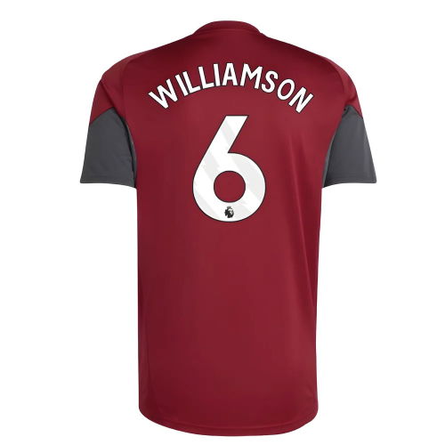 2025-2026 Arsenal EU Training Jersey (Burgundy) (Williamson 6)