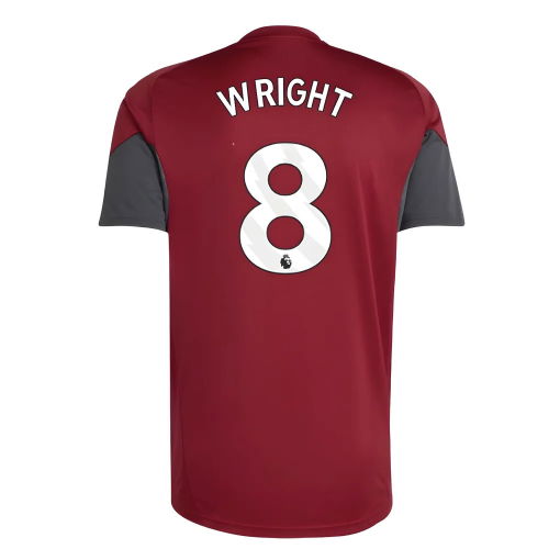 2025-2026 Arsenal EU Training Jersey (Burgundy) (Wright 8)