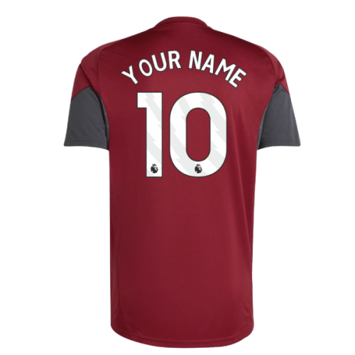 2025-2026 Arsenal EU Training Jersey (Burgundy) (Your Name)