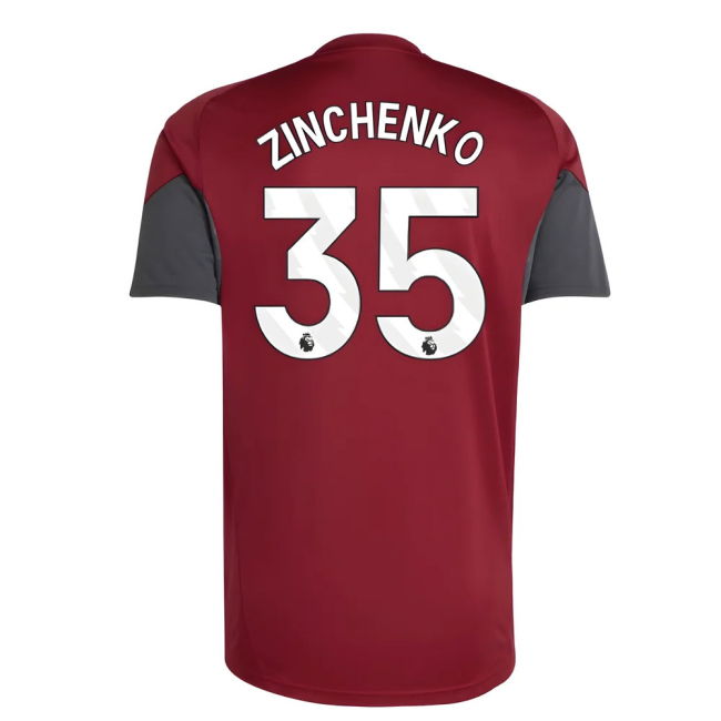 2025-2026 Arsenal EU Training Jersey (Burgundy) (Zinchenko 35)