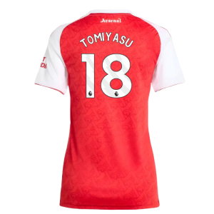 2025-2026 Arsenal Home Shirt (Womens) (Tomiyasu 18)