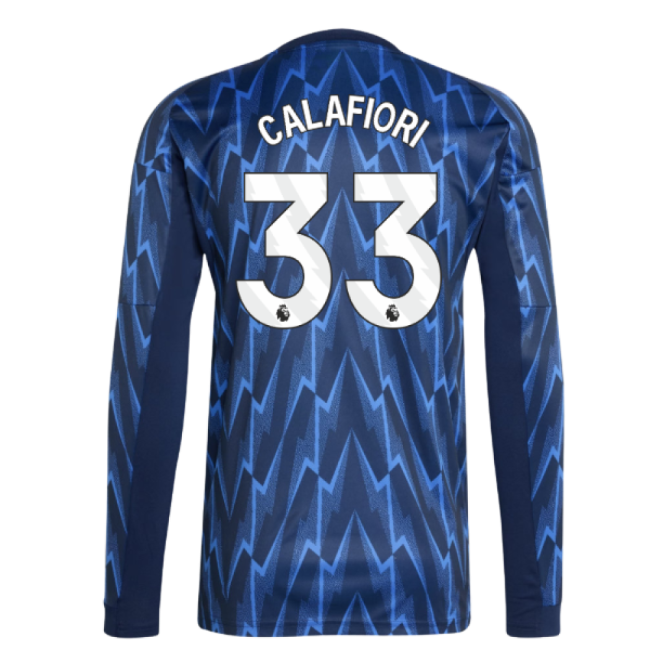 2025-2026 Arsenal Long Sleeve Away Shirt (Calafiori 33)