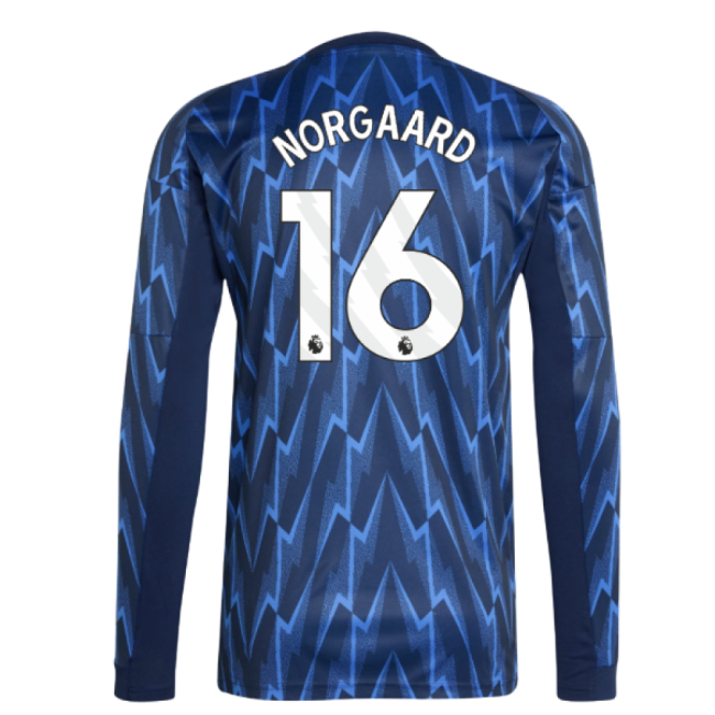 2025-2026 Arsenal Long Sleeve Away Shirt (Norgaard 16)