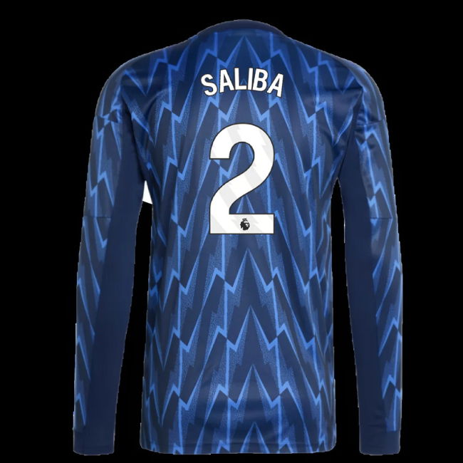2025-2026 Arsenal Long Sleeve Away Shirt (Saliba 2)