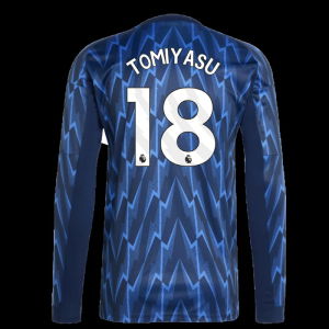 2025-2026 Arsenal Long Sleeve Away Shirt (Tomiyasu 18)