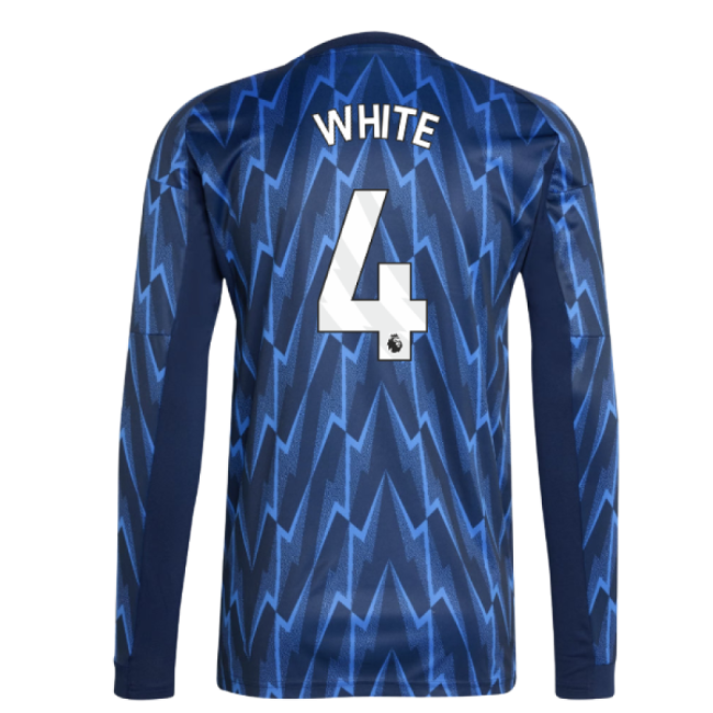 2025-2026 Arsenal Long Sleeve Away Shirt (White 4)