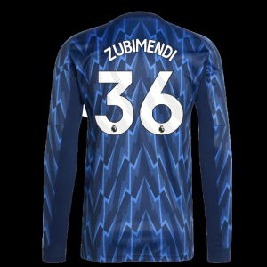 2025-2026 Arsenal Long Sleeve Away Shirt (Zubimendi 36)