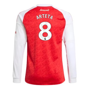 2025-2026 Arsenal Long Sleeve Home Shirt (Kids) (Arteta 8)