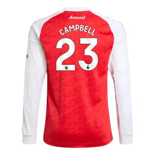 2025-2026 Arsenal Long Sleeve Home Shirt (Kids) (Campbell 23)