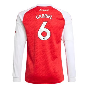 2025-2026 Arsenal Long Sleeve Home Shirt (Kids) (Gabriel 6)
