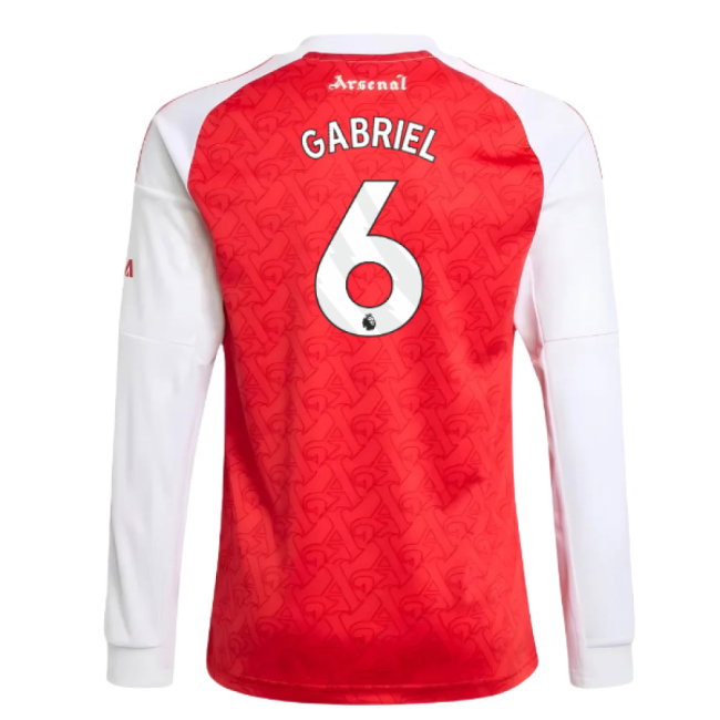 2025-2026 Arsenal Long Sleeve Home Shirt (Kids) (Gabriel 6)