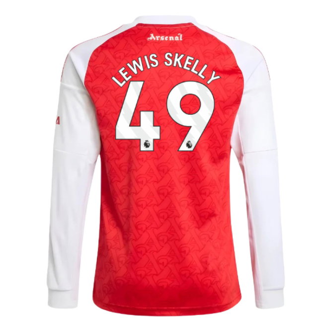 2025-2026 Arsenal Long Sleeve Home Shirt (Kids) (Lewis Skelly 49)