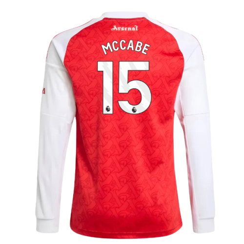2025-2026 Arsenal Long Sleeve Home Shirt (Kids) (McCabe 15)