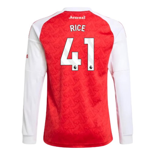 2025-2026 Arsenal Long Sleeve Home Shirt (Kids) (Rice 41)