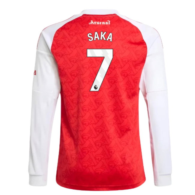 2025-2026 Arsenal Long Sleeve Home Shirt (Kids) (Saka 7)