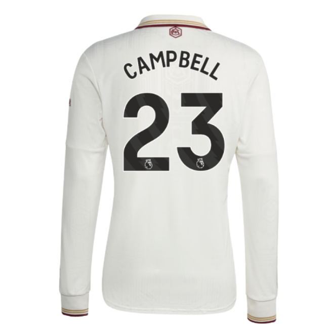 2025-2026 Arsenal Long Sleeve Third Shirt (Campbell 23)