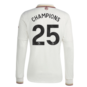 2025-2026 Arsenal Long Sleeve Third Shirt (Champions 25)