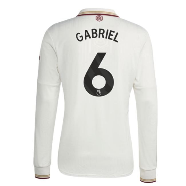 2025-2026 Arsenal Long Sleeve Third Shirt (Gabriel 6)