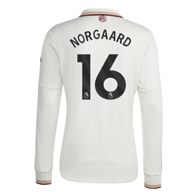 2025-2026 Arsenal Long Sleeve Third Shirt (Norgaard 16)