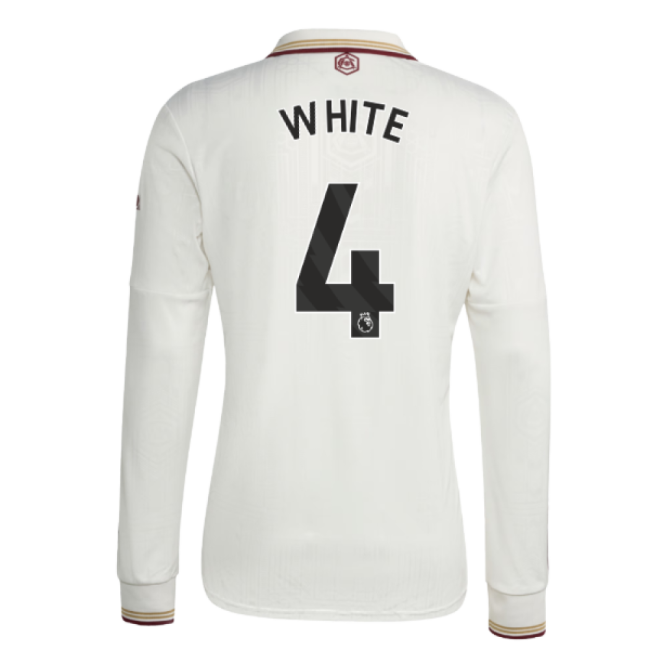 2025-2026 Arsenal Long Sleeve Third Shirt (White 4)