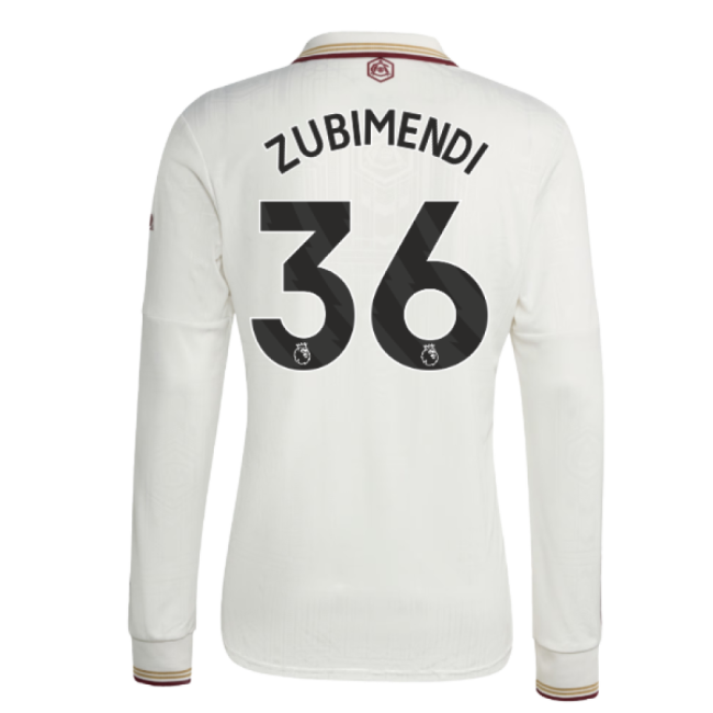 2025-2026 Arsenal Long Sleeve Third Shirt (Zubimendi 36)