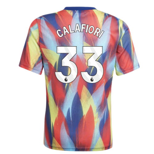 2025-2026 Arsenal Pre-Match Shirt (Victory Blue) - Kids (Calafiori 33)
